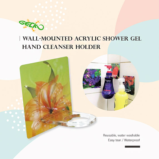 organize your bathroom by using shower gel holder