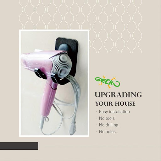 organize your bathroom by using hair dryer holder