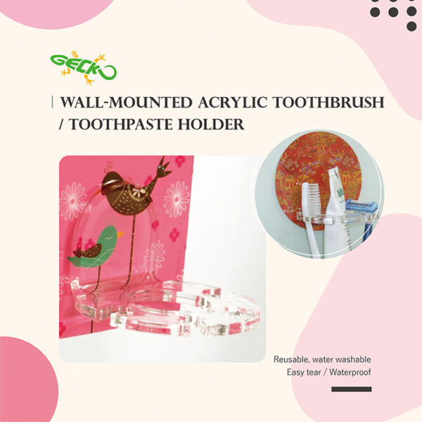 Wall-mounted Acrylic Toothbrush Toothpaste Holder