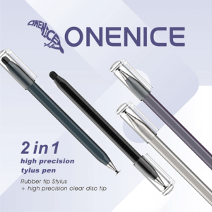 2-in-1 Stylus Pen, High Precision Disc & Fiber Tip