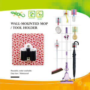 Reusable Wall Type Tool / Broom / Mop Holder